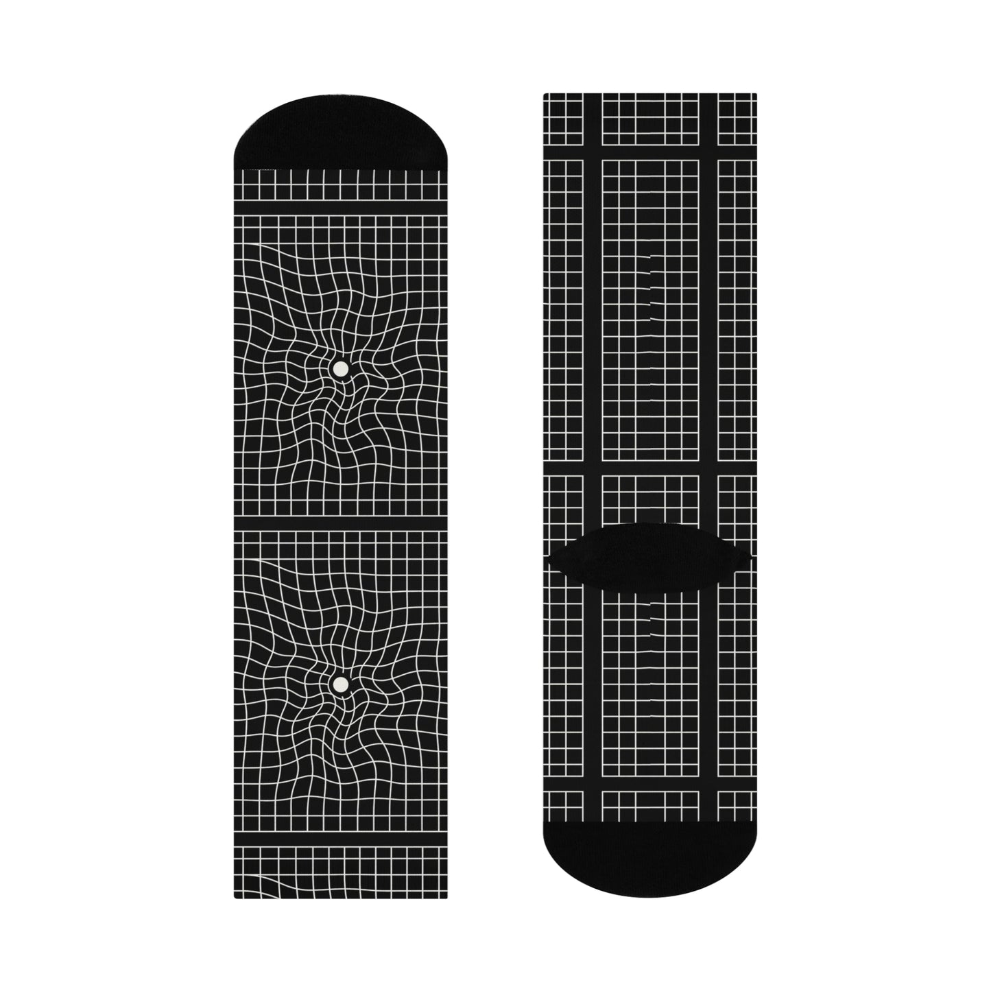 Amstel Grid Black Cushioned Crew Socks